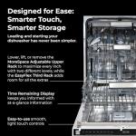 Kenmore 24" Built-In Stainless Steel Tub Dishwasher with EasyFlex 3rd Rack, SmartWash, UltraWash Plus, TurboDry, MoreSpace Plus Adjustable Rack, Energy Star Certified, White