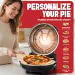 PIEZANO 14 Inch Extra Large Crispy Crust Pizza Oven by Granitestone – Family Sized Electric Pizza Oven Indoor Countertop Maker with Stone Heats up to 800˚F for Stone Baked Pizzeria Style at Home