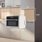 Gasland 24 Inch Built in microwave oven, Microwave and Convection Oven Combination, 1000W, 11 Levels, Sensor Cook, Touch Control, LCD Display, 1.6 Cu. Ft Wall Microwave Oven Combos, Stainless Steel