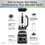 Ninja BN751 Professional Plus DUO Blender, 1400 Peak Watts, 3 Auto-IQ Programs for Smoothies, Frozen Drinks & Nutrient Extractions, 72-oz. Total Crushing Pitcher & (2) 24 oz. To-Go Cups, Black