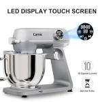 8.45 QT All Metal Stand Mixer,10 Speed Large Capacity Kitchen Mixer with Digital Timer & Tilt-Head, Electric Mixer with Whisk Dough Hook Mixing Beater for Baking,Cakes,Cookie,Bread,Salad(Silver)