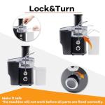 OLIXIS 480W Juicer Machines, Centrifugal Juicer Extractor with 2.6" Feed Chute for Vegetables and Fruits, 15000 RPM Max, BPA-Free, Easy to Clean, Black