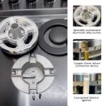 GELINCARE Gas Cooktop 30 Inch, 5 Burner Stove top, Built-in Propane/Natural Gas Convertible Hob, Stainless Steel Countertop Built-in with Thermocouple Protection, Black