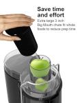 SiFENE Juicer Machines, Big Mouth Large 3” Feed Chute for Whole Fruits and Vegetables, Centrifugal Extractor, Easy to Clean, Non-BPA, Gray