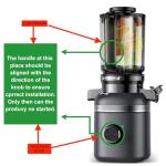 Cold Press Masticating Juicer Machines with Built-in Blades for Slicing Whole Fruits & Vegetables, 4.35" Large Feeding Chute, Quiet & Easy to Clean, 99% High Juice Yield