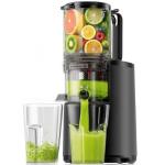 Cold Press Juicer, EUHOMY 5.5" Extra Large Feed Chute Slow Masticating Juicer, 250W Juicer Machines, 99.6% High Juice Yield, Easy to clean, Reverse Function, for Whole Vegetables & Fruits. Black