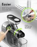 SiFENE Cold Press Juicer Machine, Compact Single Serve Slow Masticating Juicer, Vegetable and Fruit Juice Extractor Maker Squeezer, Easy to Clean, Non-BPA, Grey