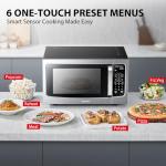 TOSHIBA ML-EM45PIT(SS) Countertop Microwave Oven with Inverter Technology, Kitchen Essentials, Smart Sensor, Auto Defrost, 1.6 Cu.ft, 13.6" Removable Turntable, 33lb.&1250W, Stainless Steel