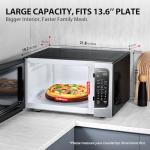 TOSHIBA ML-EM45PIT(SS) Countertop Microwave Oven with Inverter Technology, Kitchen Essentials, Smart Sensor, Auto Defrost, 1.6 Cu.ft, 13.6" Removable Turntable, 33lb.&1250W, Stainless Steel