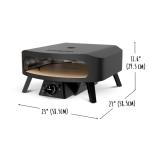 Cozze 17" Gas Pizza Oven with Rotating Pizza Stone for Easy Restaurant-Style Pizza at Home – Triple Burner, Built-In Thermometer, Fast 15-Min Preheat, Portable Outdoor Pizza Oven