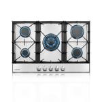 ThermoMate Light 30 Inch Gas Cooktop, Built In Gas Rangetop with 5 High Efficiency Burners, NG/LPG Convertible Stainless Steel Gas Stove Top with Thermocouple Protection, 120V AC