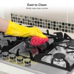 ThermoMate Light 30 Inch Gas Cooktop, Built In Gas Rangetop with 5 High Efficiency Burners, NG/LPG Convertible Stainless Steel Gas Stove Top with Thermocouple Protection, 120V AC