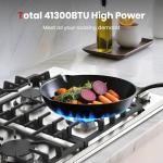 GASLAND 30 Inch Gas Cooktop with 4 Burners PRO GH2304SS,NG/LPG Convertible Natural Gas Propane Cooktops, Auto Ignition, Thermocouple Protection