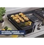 GE JGP5030SLSS 30 Inch Gas Cooktop with Power Boil, Simmer, Continuous Grates, 5 Sealed Burners and ADA Compliant