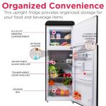 Frigidaire EFR756, 2 Door Apartment Size RETRO Refrigerator with Top Freezer, Chrome Handles, 7.5 cu ft
