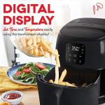DASH Tasti-Crisp™ Electric Air Fryer Oven, 2.6 Qt., Black – Compact Air Fryer for Healthier Food in Minutes, Ideal for Small Spaces - Auto Shut Off, Digital, 1000-Watt