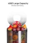 Whole Fruits Cold Press Juicer Machines, 4.3-inch (110mm) Powerful Wide Mouth Slow Masticating Juicer with Large Feed Chute for Vegetables and Fruits, Easy to Clean, Gray