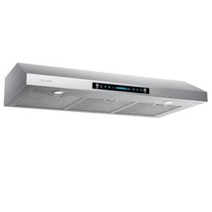 HisoHu 36 Inch Under Cabinet Range Hood with 900-CFM, 4 Speed Gesture Sensing&Touch Control Panel, Stainless Steel Kitchen Vent