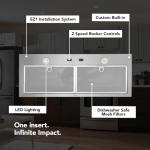 Broan-NuTone BBN1303SS Custom Built Insert with 2-Speed Exhaust Fan and Light, 300 Max Blower CFM, Stainless Steel, 30-Inch Range Hood Power Pack