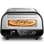 Upgraded Pizza Oven Heats up to 840°F Makes 12 Inch Pizzas in 90 Seconds Countertop Electric Pizza Maker with 6 Touchscreen Presets Pizza Stone & Peel Included - Stainless Steel