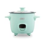 Dash Mini Ceramic Rice Cooker - Designed for Single-Serve Cooking - Compact Rice Cooker with Nonstick Removable Pot, Keep Warm Function & Easy-to-Clean Sleek Design - Aqua Ceramic