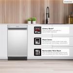 Sharp SDW4523MS 18-Inch Built-In Dishwasher, Stainless Steel, 47 dB, Third Rack, 8 Place Settings, 6 Wash Cycles