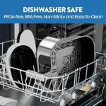 ECOWELL Air Fryer,Compact Large 6 Quart,Stainless Steel Air Fryer, 8 Food Presets,Touch Screen,BPA-Free, Up to 95% Less Oil*, Roast,Bake, Dry, Reheat,Broil, 120V,Dishwasher-Safe 1700W, Black, TXS5T2