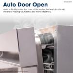 Sharp SDW4523MS 18-Inch Built-In Dishwasher, Stainless Steel, 47 dB, Third Rack, 8 Place Settings, 6 Wash Cycles