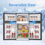 Frostorm 3.2 Cu Ft Mini Fridge with Freezer - Energy Efficient, Double Door Upright Freezer for Bedroom, Office & Dorm,restaurants | Small Fridge, Glass Shelves,Interior Light,ETL Certified,etc