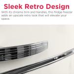 Frigidaire EFR753 Retro Apartment Size Refrigerator with Top Freezer - 2 Door Fridge with 7.5 Cu Ft of Storage Capacity, Adjustable Spill-Proof Shelves, Door & Crisper Bins, CREAM