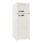 Frigidaire EFR753 Retro Apartment Size Refrigerator with Top Freezer - 2 Door Fridge with 7.5 Cu Ft of Storage Capacity, Adjustable Spill-Proof Shelves, Door & Crisper Bins, CREAM
