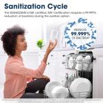 Sharp SDW4523MS 18-Inch Built-In Dishwasher, Stainless Steel, 47 dB, Third Rack, 8 Place Settings, 6 Wash Cycles