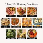 Brava Oven Chef's Choice Set: 10-in-1 Touchscreen Countertop Smart Oven, Air Fryer, 6-Slice Toaster, Slow Cooker, Reheater, Dehydrator, Rice Cooker, Healthy & User Friendly, Auto-Shut Off, Black