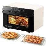 ROBAM 20-in-1 R-BOX CT763 Countertop Convection Oven | Air Fry, Grill, Bake & Steam | Wide Temperature Precision | Spacious Capacity, Ergonomic Design, 30 Built-In Recipes, Water Reminder (White)