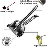 Real Stainless Steel Lemon Squeezer Citrus Juicer Hand Press Heavy Duty Manual Squeeze Juice Extractor Maker Orange Lime Grapefruit Presser - Bonus 50 Pcs Filter Bags