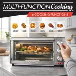 Gourmia GTF7350 6-in-1 Multi-function, Stainless Steel Air Fryer Oven - 6 Cooking Functions - Fry Basket, Oven Rack, Baking Pan & Crumb Tray, Included + Recipe Book
