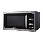 Magic Chef Compact Countertop Microwave Oven, 1,100 Watts, Stainless Steel, 1.6 Cu. Ft. - Digital Kitchen Appliance with One-Touch Cooking, Child Lock, Timer, Reheat, Defrost, and 10 Power Levels