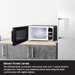 Magic Chef Compact Countertop Microwave Oven, 1,100 Watts, Stainless Steel, 1.6 Cu. Ft. - Digital Kitchen Appliance with One-Touch Cooking, Child Lock, Timer, Reheat, Defrost, and 10 Power Levels