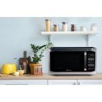 Magic Chef Compact Countertop Microwave Oven, 1,100 Watts, Stainless Steel, 1.6 Cu. Ft. - Digital Kitchen Appliance with One-Touch Cooking, Child Lock, Timer, Reheat, Defrost, and 10 Power Levels