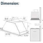 IKTCH 30 inch Built-in/Insert Range Hood 900 CFM, Ducted/Ductless Convertible Duct, Stainless Steel Kitchen Vent Hood with 4 Speed Gesture Sensing&Touch Control Panel(IKB01-30)