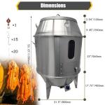 INTSUPERMAI Chicken Duck Roaster Grill Oven Cooker LPG Energy with Stainless Steel Material for Roast Turkey Beijing Roast Duck 31.5 inch