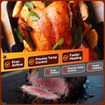 Dual Basket Air Fryer, 12.6QT Family-Size for 10–12 People, XL Basket for 6LB Whole Chicken, DoubleStack Compact Design, 10-in-1 Functions with Reheat, Dehydrate & SyncFinish, Dishwasher-Safe, Black