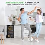 NutriChef PKCWC340 Wine Fridge, 34 Bottle Single Zone Beverage Chiller, 93.5L Capacity, 33x19x17 IN, Black