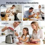 FIMEI Meat Grinder, Stainless Steel Food Processor & Sausage Stuffer, 4-in-1 Heavy Duty Meat Mincer with 2 Blades, 3 Plates, Kibbe Kit And Cookie Maker, for Home Kitchen & Ground Beef