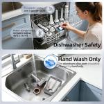 FIMEI Meat Grinder, Stainless Steel Food Processor & Sausage Stuffer, 4-in-1 Heavy Duty Meat Mincer with 2 Blades, 3 Plates, Kibbe Kit And Cookie Maker, for Home Kitchen & Ground Beef