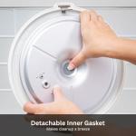 Tiger JNP-1000-LF 5.5 Cup Capacity White Rice Cooker with Non-Stick Inner Pot, Retractable Power Cord, and Keep Warm up to 12 hours (Flower)