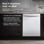 Kenmore 22-14682 Elite 24" Built-In Dishwasher-UltraWash Plus, TurboDry, QuietWash, SmartWash, TurboFlex Third Rack & Reach-Thru Handle - 15 Place Settings -42 DBA - ENERGY STAR Certified - 24"-White