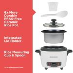 BLACK+DECKER Electric Rice Cooker with Keep-Warm Function