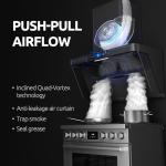 Arspura P1 36'' IQV Range Hood| PM2.5 Real-time Monitoring| Stainless Steel Under Cabinet/Wall Portable Stove Vent with Touchscreen |13m/s High Speed | Quiet Kitchen Black Wall Mount Range Hood