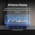 Arspura P1 36'' IQV Range Hood| PM2.5 Real-time Monitoring| Stainless Steel Under Cabinet/Wall Portable Stove Vent with Touchscreen |13m/s High Speed | Quiet Kitchen Black Wall Mount Range Hood